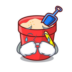 Sticker - Crying sand bucket mascot cartoon