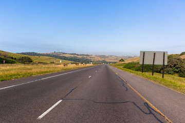 Road Highway Traveling Countryside Landscape