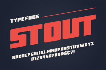 Wall Mural - the stout heavy display font design, alphabet, typeface, letters