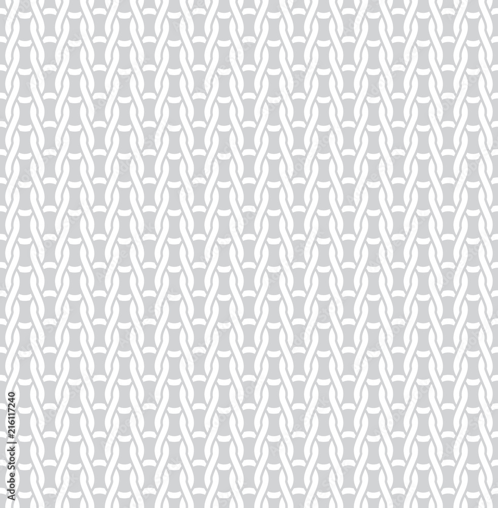Knitted fabric seamless pattern Light gray knitting texture background ...