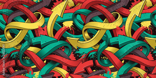 Graffiti art seamless background Canvas Print