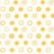 Seamless vector pattern with doodle suns.