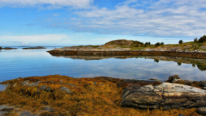 Poster - Beautiful landscape on the coast of famous Atlantic Ocean Road -  Atlanterhavsveien , More og Romsdal county, Norway.