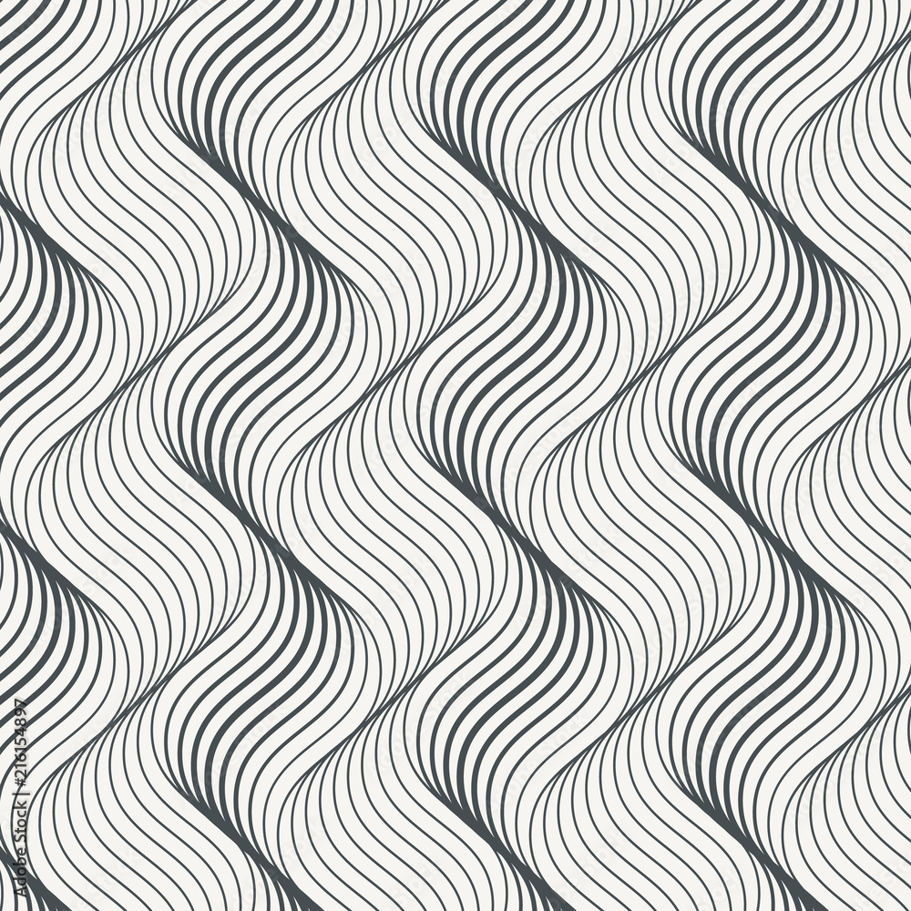 vector pattern with geometric waves. Endless stylish texture. Ripple ...