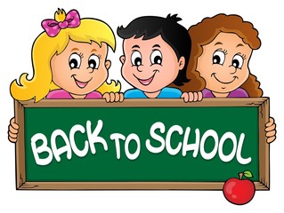 Sticker - Children holding schoolboard theme 2