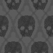 Skulls damask seamless pattern