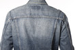© dohee - man wearing denim jacket isolated white