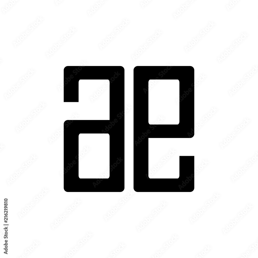 Ae21 Lettering ae logo lowercase letter design Stock Vector | Adobe Stock
