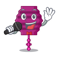 Sticker - Singing paper lantern mascot cartoon