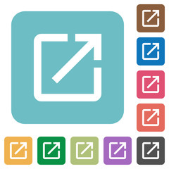 Canvas Print - Launch application rounded square flat icons