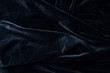 top view of black velvet textile as background