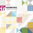 Abstract multicolor geometric pattern. Trendy geometric elements modern design.