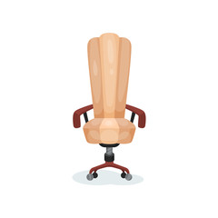 Canvas Print - Office chair, interior design element vector Illustration on a white background