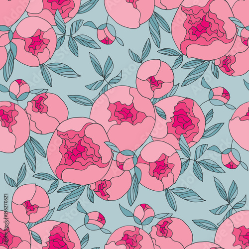 Tender line peony flower se...