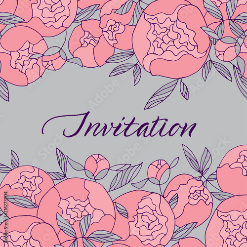 Tender pink peony flower bo...