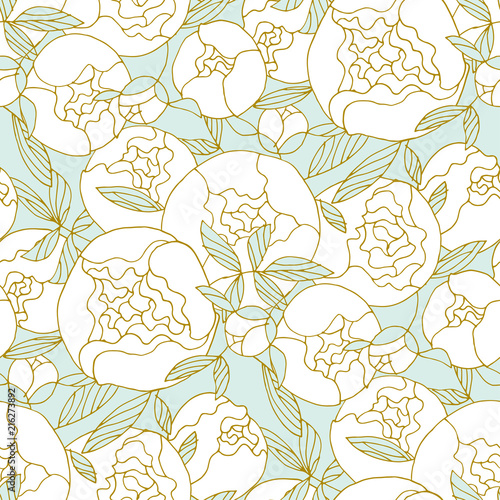 Elegant white round peony f...