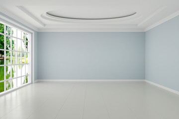 Empty room interior 3d rendering