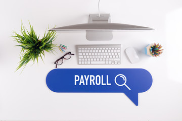 Wall Mural - PAYROLL Search Find Web Online Technology Internet Website Concept