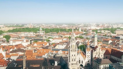 Wall Mural - Panoramic view of Munich cityscape at daytime