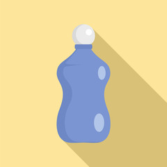 Sticker - Bubble shampoo bottle icon. Flat illustration of bubble shampoo bottle vector icon for web design