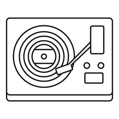 Canvas Print - vinyl player icon. outline vinyl player vector icon for web design isolated on white background