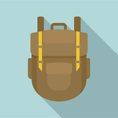 Poster - Explore backpack icon. Flat illustration of explore backpack vector icon for web design