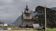 Hopperstad Stabkirche in Vikøyri, Sognefjord Norwegen