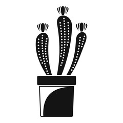 Sticker - Flower cactus icon. Simple illustration of flower cactus vector icon for web design isolated on white background