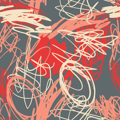 Wall Mural - seamless vintage pattern retro 80s or 90s fashion style abstract vector background. retro memphis de