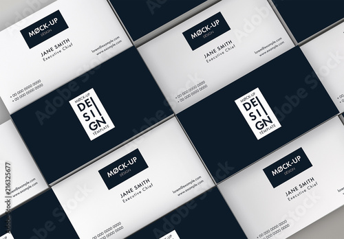 Download Repeating Business Cards Mockup Stock Template | Adobe Stock