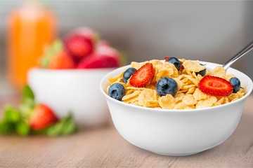 Sticker - Healthy Homemade Oatmeal with Berries for Breakfast