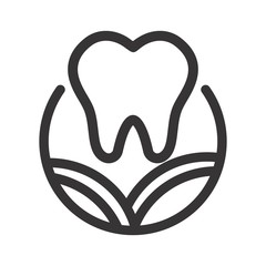 Canvas Print - Dental logo. Dentist Icon. Orthodontic symbol. Vector eps 08.