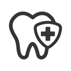 Sticker - Dental logo. Dentist Icon. Orthodontic symbol. Vector eps 08.