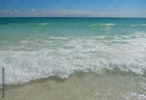 Fotografie, Obraz Caribbean sea waters at the Atlantic in Cancun, Mexico