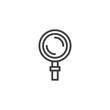 © alekseyvanin - Magnifying glass outline icon. linear style sign for mobile concept and web design. Research simple line vector icon. Symbol, logo illustration. Pixel perfect vector graphics