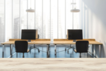 City view company office interior blur