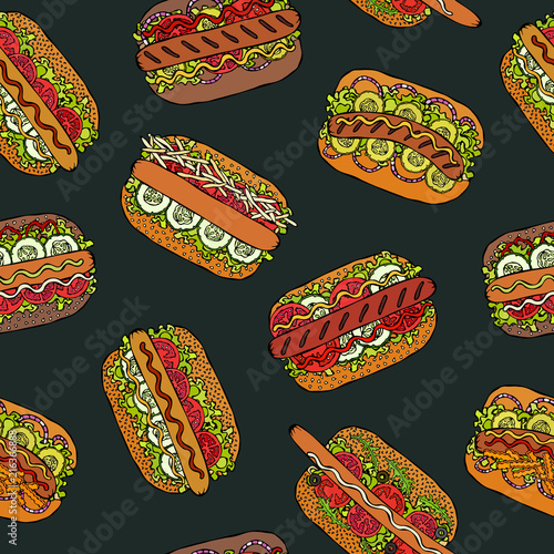 tablica-szkolna-hot-dog-i-napis-seamless-seamless-pattern-wiele-tlo-menu-restauracji