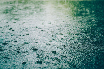 Wall Mural - raindrop on floor