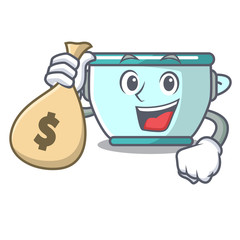 Poster - With money bag steel pot character cartoon