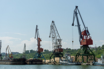 The river port on the Volga River, the city of Ulyanovsk, Russia.