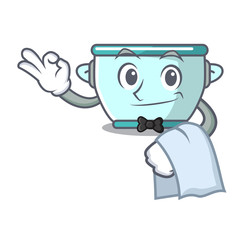 Poster - Waiter steel pot mascot cartoon