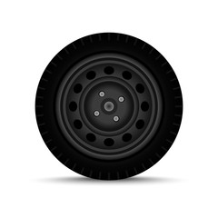 Wall Mural - car black wheel