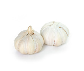 garlic vegetable ingredient on white background