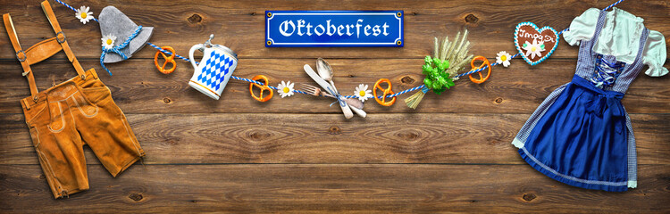 Wall Mural - Rustic background for Oktoberfest