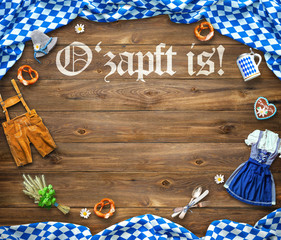 Wall Mural - Rustic background for Oktoberfest