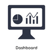 dashboard icon isolated on white background. Simple and editable dashboard icons. Modern icon vector illustration.
