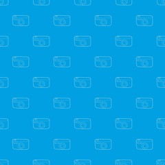  Camera pattern vector seamless blue repeat for any use