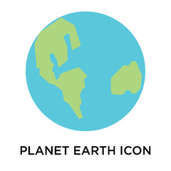 planet earth icon isolated on white background. Simple and editable planet earth icons. Modern icon vector illustration.