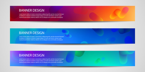 Wall Mural - banners with geometric pattern.colorful halftone gradients. vector illustrations