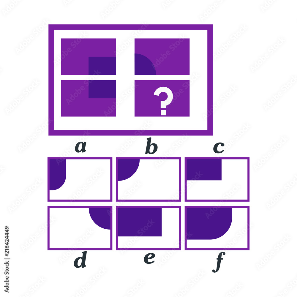 IQ test. Choose correct answer. Logical task, educational game for kids ...